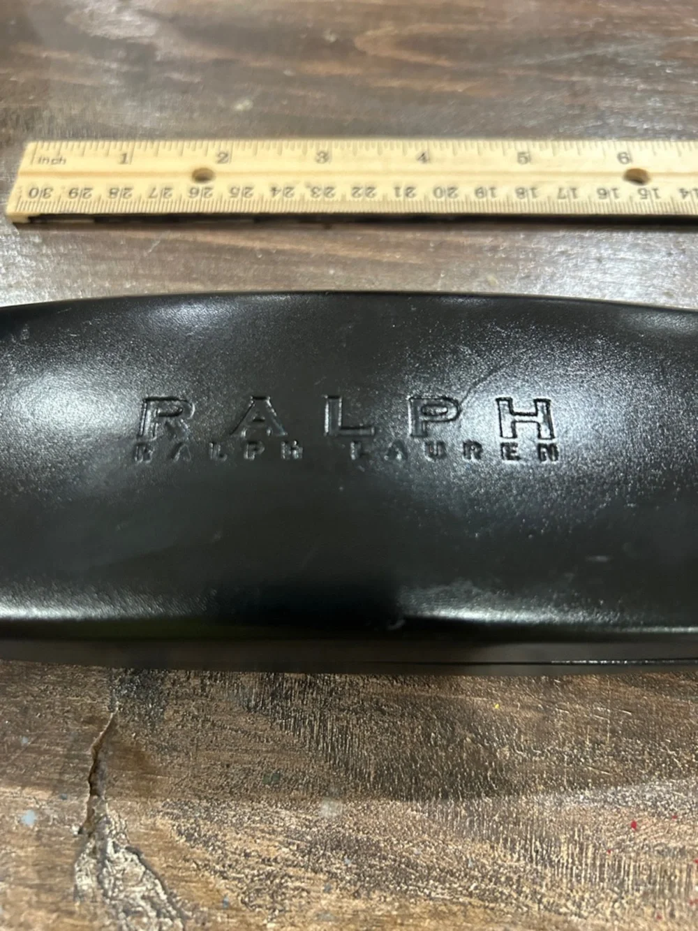 Ralph Lauren Black Eyeglass Case with Red Logo - Picture 3 of 5